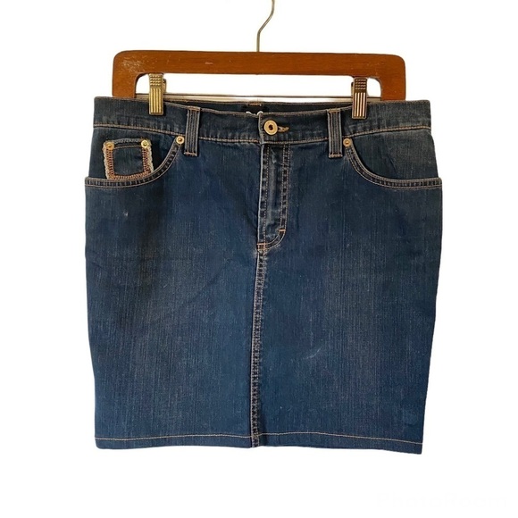 Dolce & Gabbana Vintage Y2K Jean Mini Skirt 90s Retro Low Rise Womens 28 - Picture 1 of 13